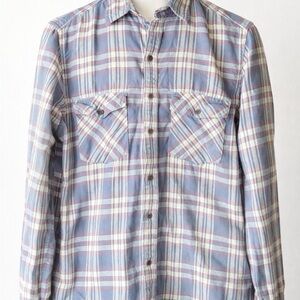 J.Crew Medium Blue Red Plaid Shirt Cotton Double Pocket Tailor Fit Workwear Y2K